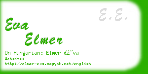 eva elmer business card